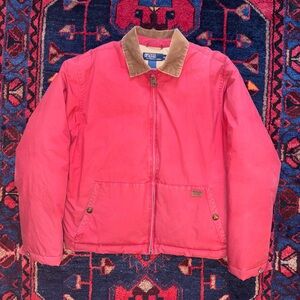 Vintage Polo Ralph Lauren Corduroy Down Filled Puffer Bomber Jacket